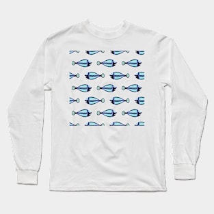 Abstract aboriginal art fish Pattern Long Sleeve T-Shirt